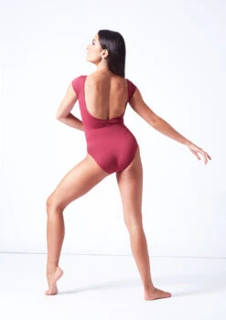 Move Dance Winnie Cap Sleeve Leotard -Dance Costume Store mol0832 burgundy back 81062.1694561300