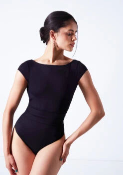 Move Dance Monroe Belted Leotard -Dance Costume Store mol0834 black front 4 14342.1694561300