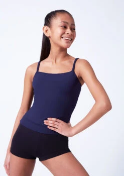 Move Dance Danette Camisole Biketard -Dance Costume Store mol5112 navy close up front 12476.1683933611