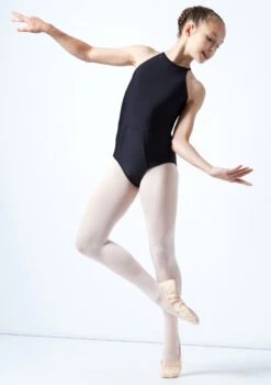 Move Dance Teen Elle High Neck Leotard -Dance Costume Store mol5805 blk front 1 47623.1678884482