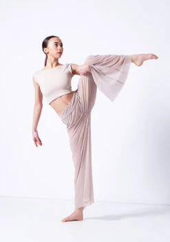 Move Dance Grace Long Mesh Trousers 18 Move Dance Grace Long Mesh Trousers -Dance Costume Store mop0037 latte front 1 56919.1681806908