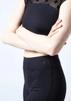Move Dance Dixie Footless Legging -Dance Costume Store mop0633 black close up front 1 15731.1694685534