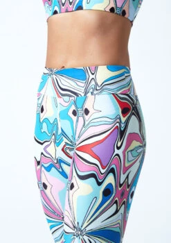 Move Dance Venus High Waisted Leggings - Marble -Dance Costume Store mop0908 mar close up front 1 47086.1678884559