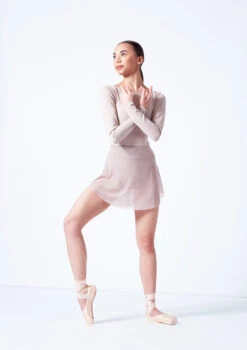 Move Dance Wren Mini Ballet Skirt -Dance Costume Store mor0029 latte front 1 32857.1681806917