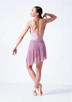 Move Dance Riley Asymmetric Mini Skirt -Dance Costume Store mor0030 frenchmauve back 60372.1681806927