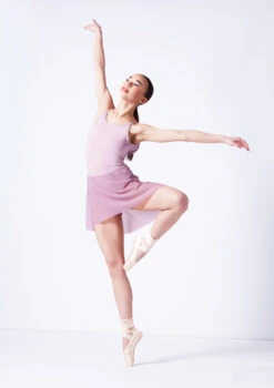 Move Dance Riley Asymmetric Mini Skirt -Dance Costume Store mor0030 frenchmauve front 1 29646.1681806927