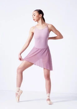 Move Dance Riley Asymmetric Mini Skirt -Dance Costume Store mor0030 frenchmauve front 2 29212.1681806927