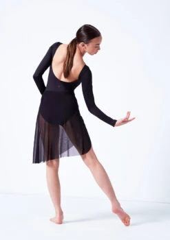 Move Dance Vanessa Gathered Long Skirt -Dance Costume Store mor0032 black back 00012.1681806937