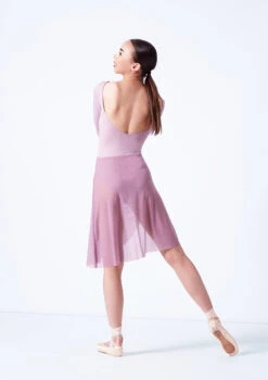 Move Dance Vanessa Gathered Long Skirt -Dance Costume Store mor0032 frenchmauve back 43892.1681806937