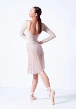 Move Dance Vanessa Gathered Long Skirt -Dance Costume Store mor0032 latte back 87636.1681806937