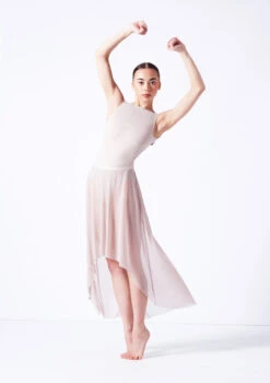 Move Dance Valerie High Low Skirt -Dance Costume Store mor0035 latte front 2 04737.1681806946