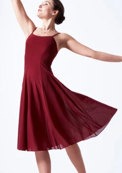 Move Dance Helena Mesh Dress -Dance Costume Store mor0249 red front t 67515.1695684903