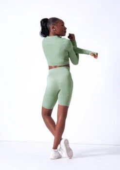 Move Dance Pippa Seamless Shorts 16 Move Dance Pippa Seamless Shorts -Dance Costume Store mor0504 sage back 51403.1682378344