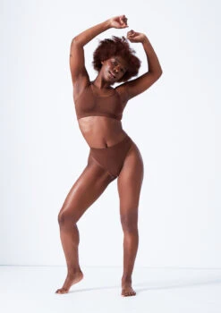 Move Dance Cassia Seamless Thong - 2 Pack -Dance Costume Store mor0506 coffee front 1 55519.1676074660