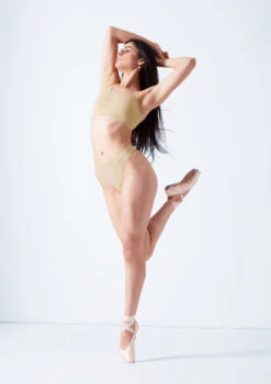 Move Dance Cassia Seamless Thong - 2 Pack -Dance Costume Store mor0506 sand front 1edit 08339.1690413293