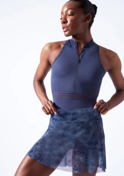 Move Dance Lourdes Hipster Mesh Skirt 13 Move Dance Lourdes Hipster Mesh Skirt -Dance Costume Store mor0645 petrol blue close up front 96080.1683070406