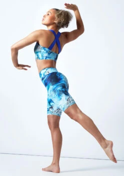 Move Dance Nebula High Waisted Cycling Shorts - Pacific 7 Move Dance Nebula High Waisted Cycling Shorts - Pacific -Dance Costume Store mor0907 pac back 1 00259.1678884728