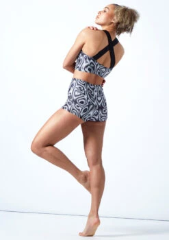 Move Dance Astra High Waisted Shorts - Dimensions -Dance Costume Store mor0909 dim back 1 08788.1678884733