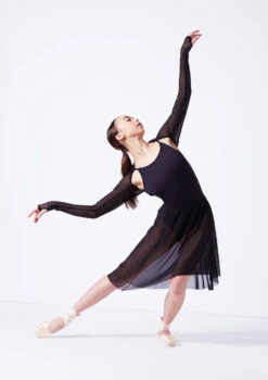 Move Dance Quinn Mesh Shrug -Dance Costume Store moz0041 black front 1 95213.1681806980