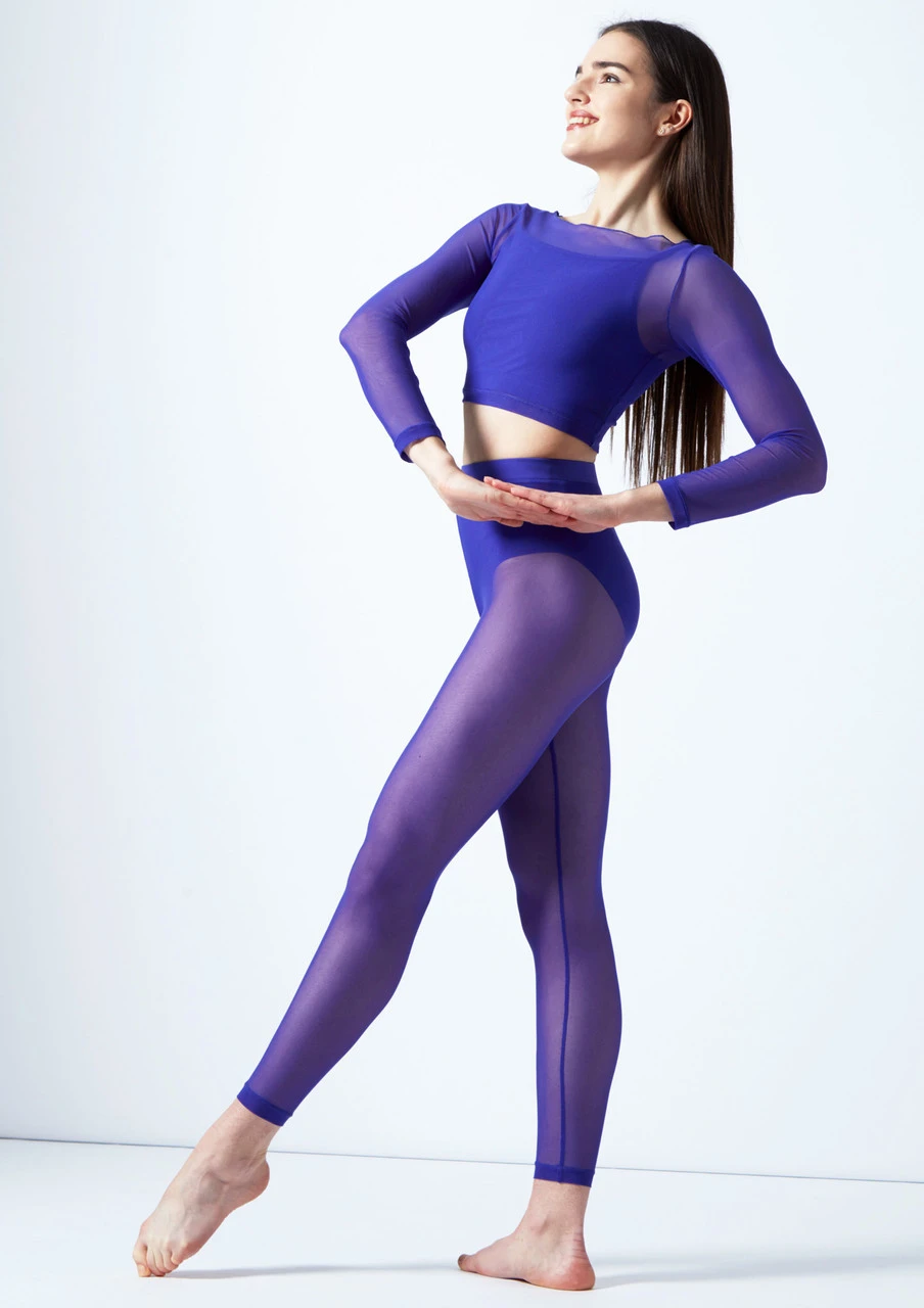 Move Dance Gianna Mesh Long Sleeve Dance Crop Top 1 Move Dance Gianna Mesh Long Sleeve Dance Crop Top