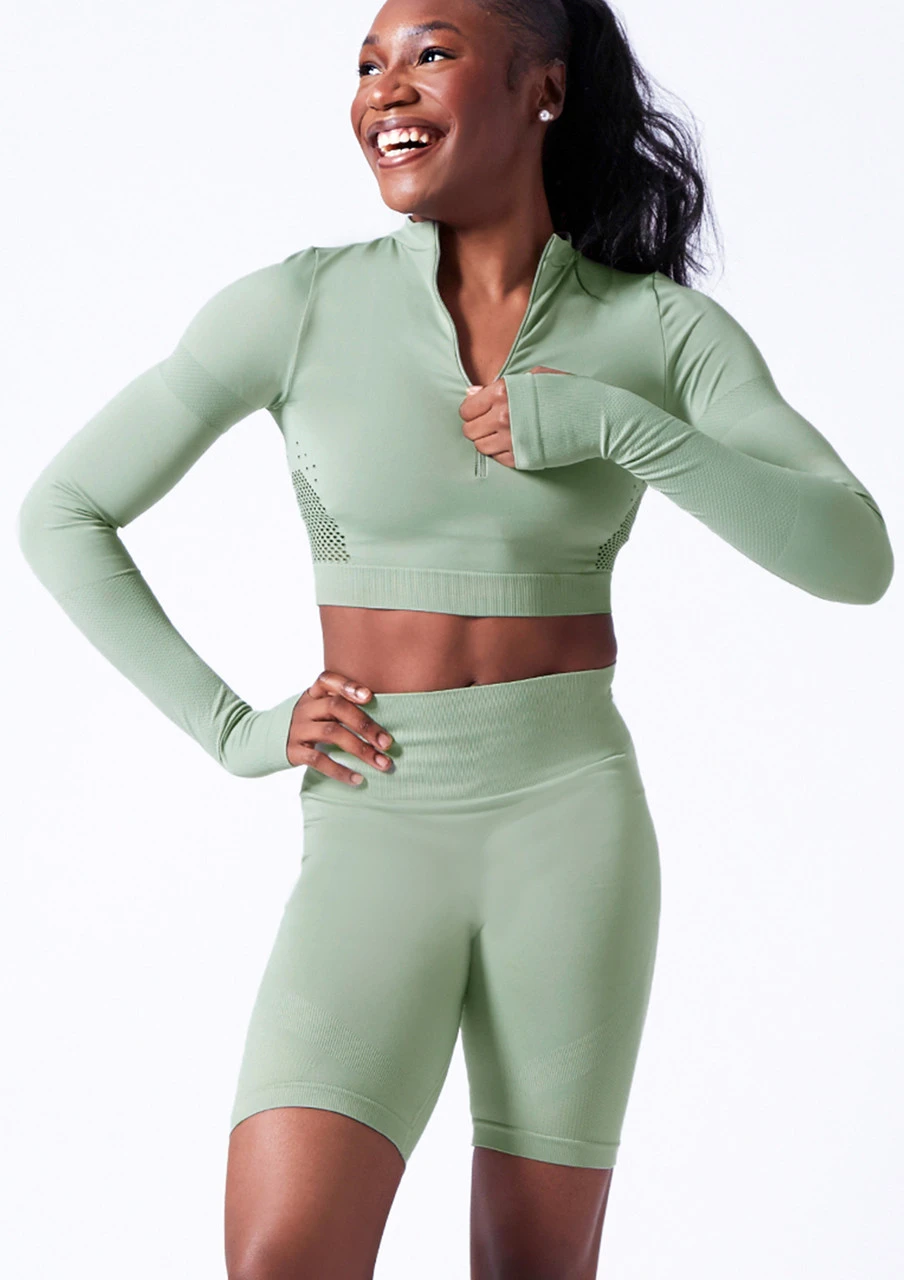 Move Dance Orianna Seamless Zip Crop Top 9 Move Dance Orianna Seamless Zip Crop Top - Image 9