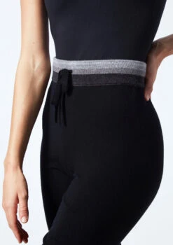 Move Dance Cameo Knit Dance Joggers -Dance Costume Store moz0708 blk close up front 1 80816.1678885097