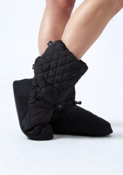 Move Dance Willow Warm Up Booties -Dance Costume Store moz0901 black front 1 65405.1678885140