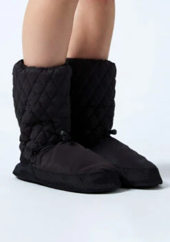 Move Dance Willow Warm Up Booties -Dance Costume Store moz0901 black front 2 64876.1678885135