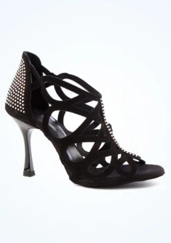Port Dance Lara Dance Shoe 2.8" -Dance Costume Store pd814lara blk main 1t 35566.1694686149