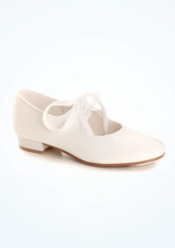 Tappers & Pointers Low Heel Tap Shoes - White -Dance Costume Store ta wpt tappers pointers low heel tap shoes white T 66105.1698812379