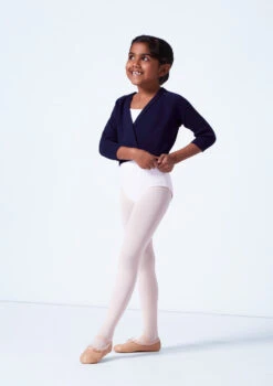 Tappers & Pointers Kids Knit Ballet Wrap 20 Tappers & Pointers Kids Knit Ballet Wrap -Dance Costume Store taxclsn navy front 1 26359.1683935998