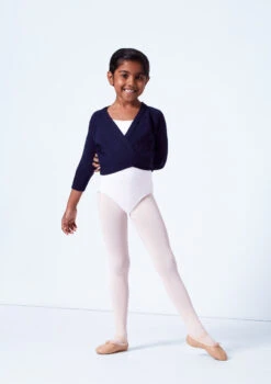 Tappers & Pointers Kids Knit Ballet Wrap 19 Tappers & Pointers Kids Knit Ballet Wrap -Dance Costume Store taxclsn navy front 2 06396.1683935998
