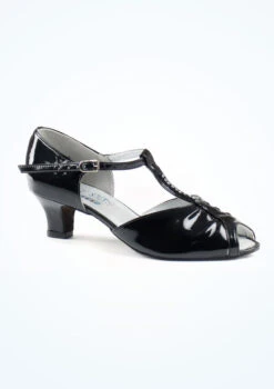 Dancesteps Topaz Patent Ballroom & Latin Shoe 1.65" - Black -Dance Costume Store topaz dancesteps topaz patent ballroom latin shoe 1 65 black no1 T 22330.1694685330