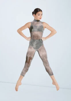 Weissman Unravel -Dance Costume Store wn sm11206 weissman smokey mesh unitard green front 35024.1678891569