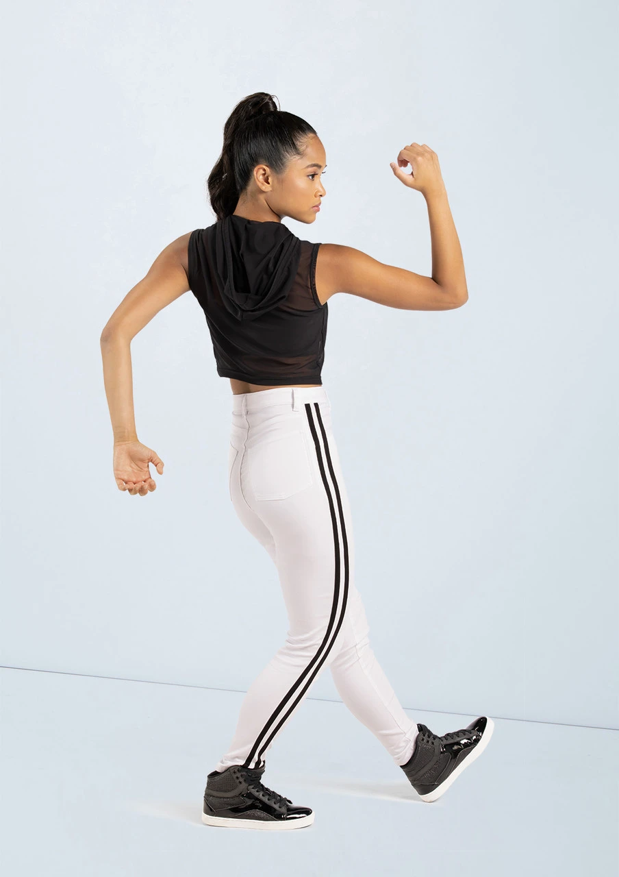 Weissman Sleeveless Cropped Mesh Hoodie 1 Weissman Sleeveless Cropped Mesh Hoodie