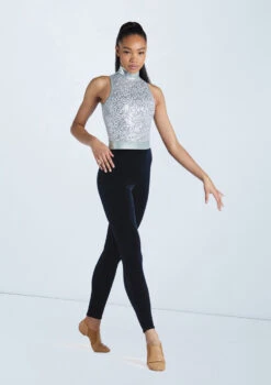Weissman Sequin Mock Neck Unitard 11 Weissman Sequin Mock Neck Unitard -Dance Costume Store wn15251 silver 35 82285.1694473996