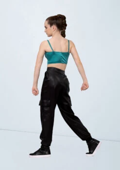 Weissman Satin Crop Top -Dance Costume Store wn15546 jade 130 12817.1694697894