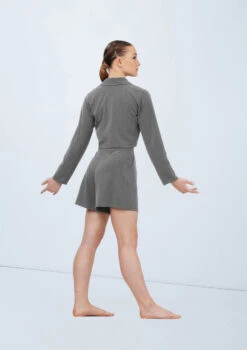 Weissman Cropped Suit Blazer -Dance Costume Store wn15555 grey 14 98789.1694697935