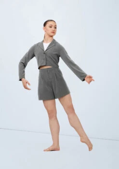 Weissman Cropped Suit Blazer -Dance Costume Store wn15555 grey 15 86981.1694697935
