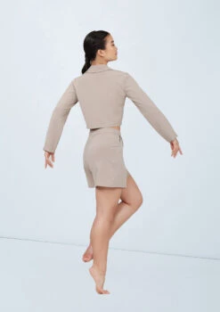 Weissman Cropped Suit Blazer -Dance Costume Store wn15555 latte 150 22596.1694697936