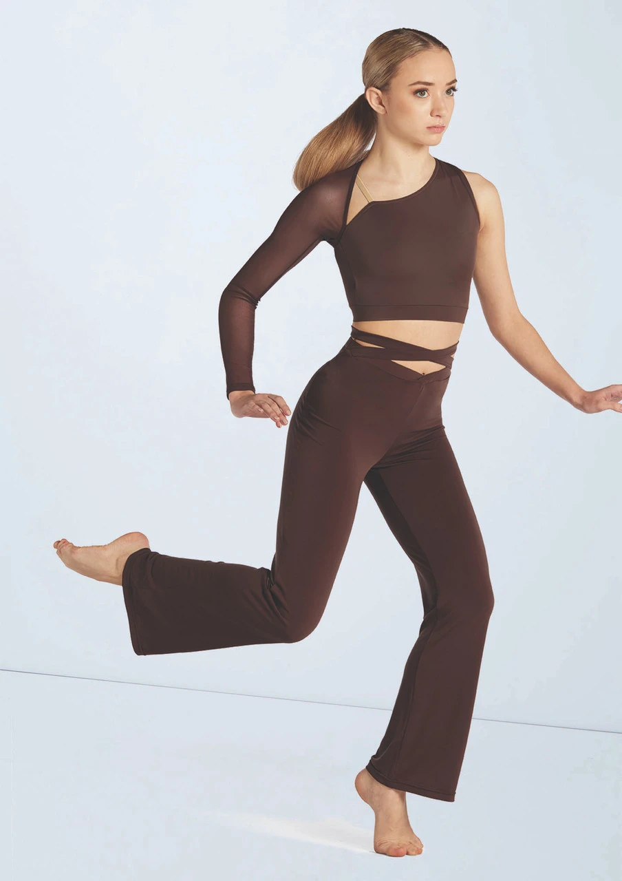 Weissman Asymmetric Mesh Sleeve Crop 6 Weissman Asymmetric Mesh Sleeve Crop - Image 6