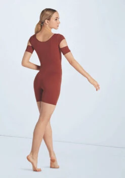 Weissman Cutout Sleeve Biketard 10 Weissman Cutout Sleeve Biketard -Dance Costume Store wn15601 paprika 30 16746.1694698450
