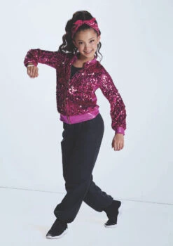 Weissman Ultra Sparkle Bomber Jacket -Dance Costume Store wn16346 lipstick 1071 82225.1694919669