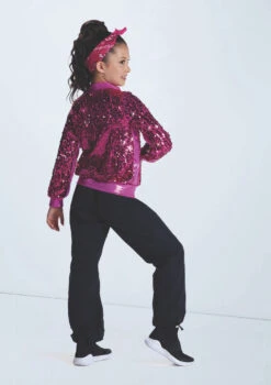 Weissman Ultra Sparkle Bomber Jacket -Dance Costume Store wn16346 lipstick 1072 23381.1694919668