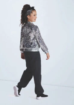 Weissman Ultra Sparkle Bomber Jacket -Dance Costume Store wn16346 silver 1077 63277.1694919668
